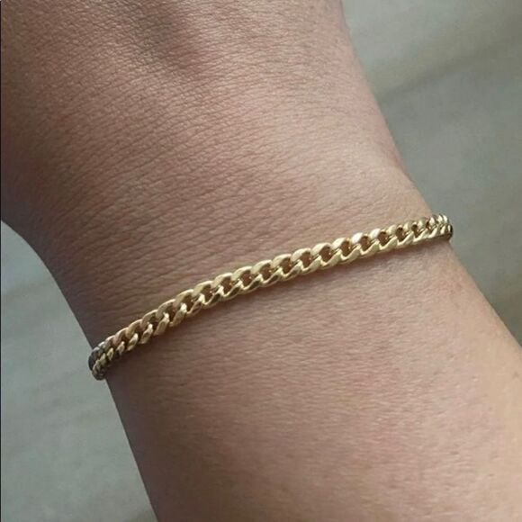 Miami Cuban Trendy real gold 14k bracelet perfect gift size 7.5” - Picture 11 of 11